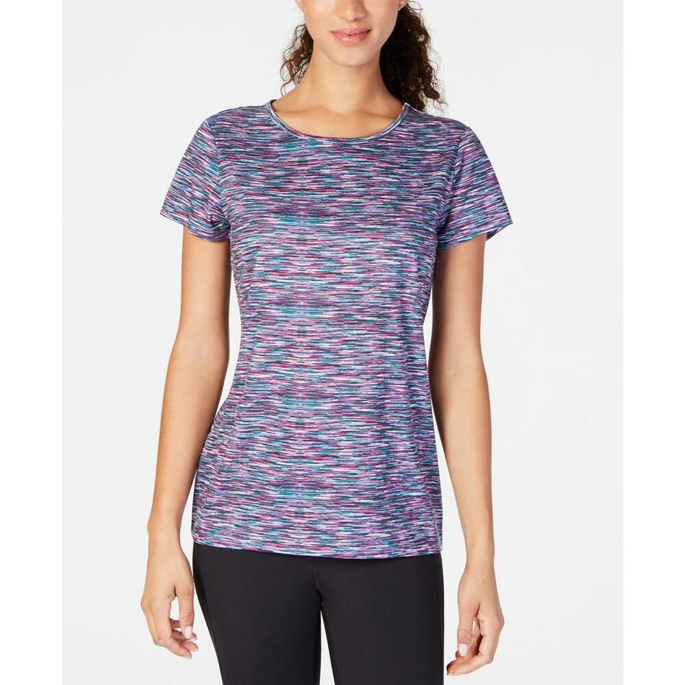 Ideology Womens Space-Dyed Keyhole-Back Top Size XS